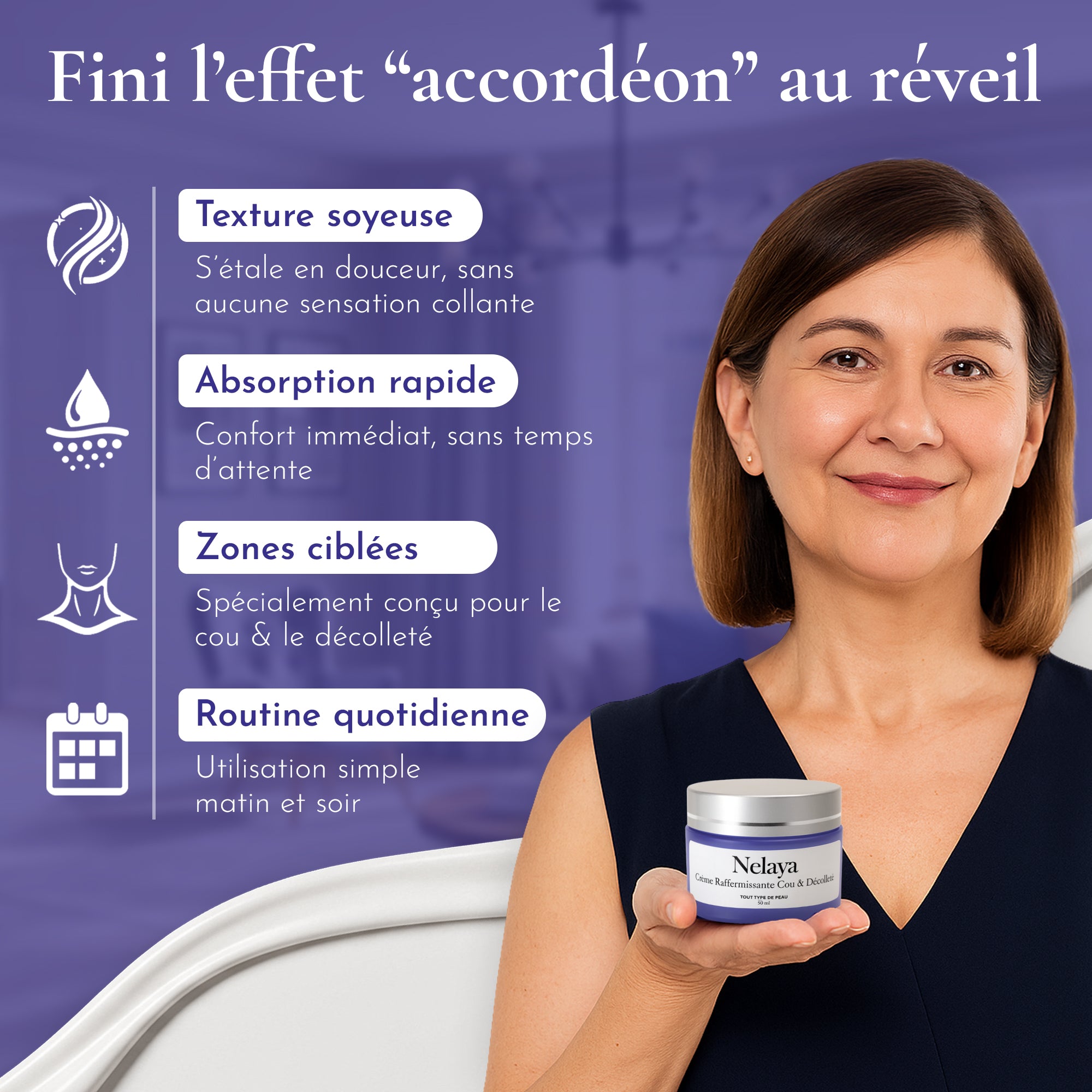 Bouclier Dermo-Reconstructeur Cou & Décolleté Nelaya