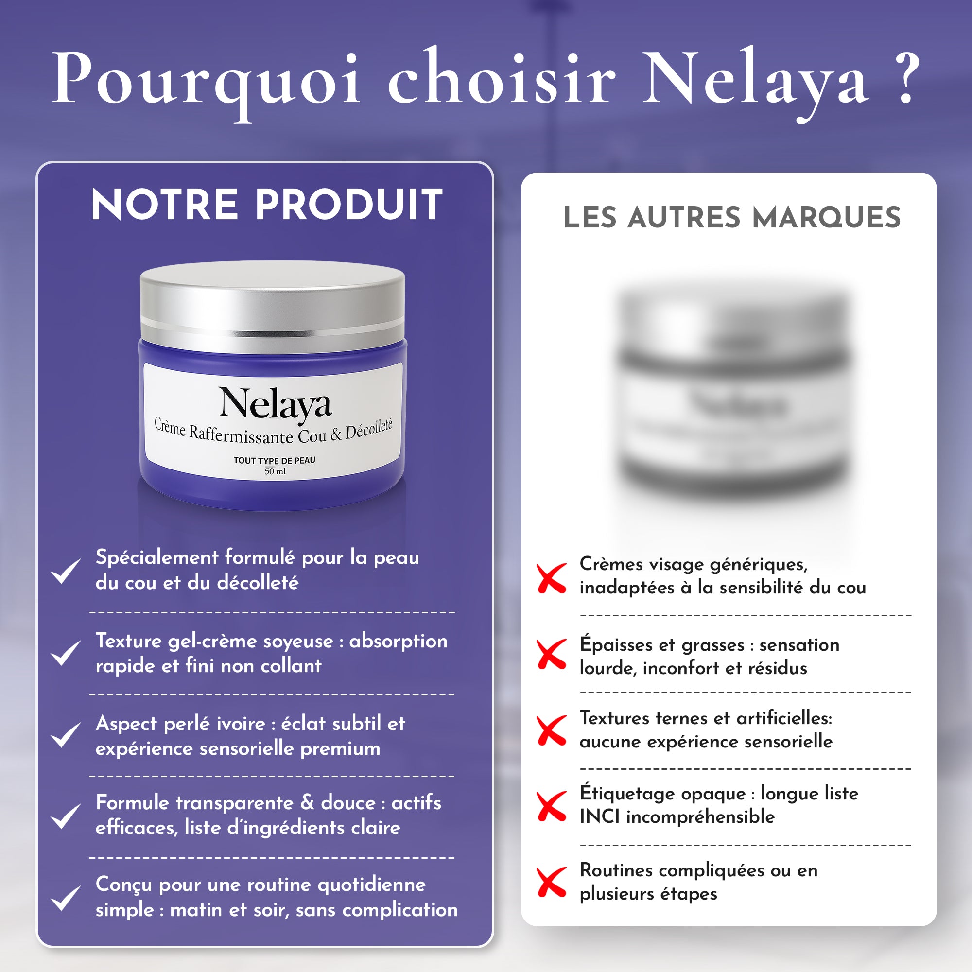 Bouclier Dermo-Reconstructeur Cou & Décolleté Nelaya